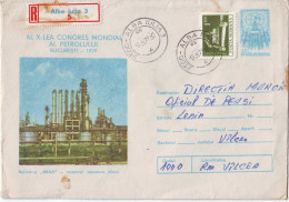 IP 79 - 0123 OIL REFINERY, Brazi, Romania - Stationery - Used - 1979 - Aardolie