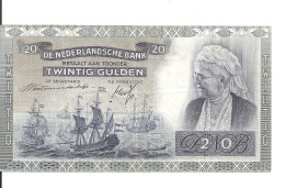 NETHERLANDS 20 GULDEN 1941 VF+ P 55 - 20 Gulden