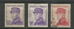 Monaco  N°  160 ; 162 Et 163   Oblitérés  B/TB       Voir Scans  Soldé    ! ! ! - Used Stamps