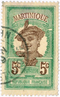 MARTINICA, MARTINIQUE, MOTIVI LOCALI, 1908-1927, FRANCOBOLLI  USATI Scott:FR-MAR 65, Yt:FR-MAR 64 - Used Stamps