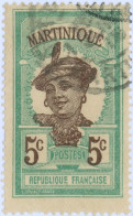 MARTINICA, MARTINIQUE, MOTIVI LOCALI, 1908-1927, FRANCOBOLLI  USATI Scott:FR-MAR 65, Yt:FR-MAR 64 - Gebruikt