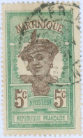 MARTINICA, MARTINIQUE, MOTIVI LOCALI, 1908-1927, FRANCOBOLLI  USATI Scott:FR-MAR 65, Yt:FR-MAR 64 - Gebraucht