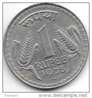 *india 1 Rupee  1975 B Km   78.1    Unc - Inde