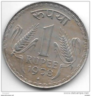 *india 1 Rupee 1978 B  Km 78.1  Unc - Inde