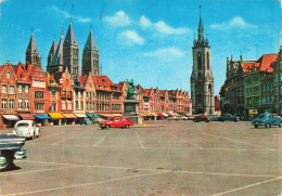 BELGIQUE - Tournai - La Grande Place - Vue Générale - Le Beffroi Et La Cahtédrale - Carte Postale - Doornik