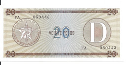 CUBA 20 PESOS ND1985 UNC P FX36 - Kuba