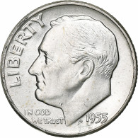 États-Unis, Dime, Roosevelt Dime, 1955, U.S. Mint, BU, Argent, SPL, KM:195 - 1946-...: Roosevelt