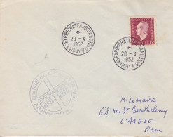 Lettre Obl. Cachet événementiel Expo Chateaubriand Savigny S/ Orge Le 20/4/52 Sur 15f Dulac N° 699 - 1944-45 Marianne De Dulac