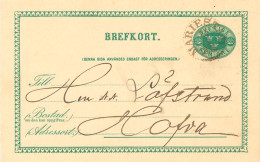 SWEDEN October 25th, 1894, "MARIESTAD" K1 On Superb 5 (FEM) ÖRE Green Postal Stationery Postcard - 1885-1911 Oscar II