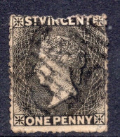 GRANDE BRETAGNE COLONIE Saint Vincent YT N°3 ONE PENNY BLACK Oblitéré - St.Vincent (...-1979)