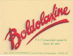 BUVARD & BLOTTER - Pharmacie - BOLDOLAXINE - Laboratoire Emile Charpentier - PARIS 16ème - Chemist's