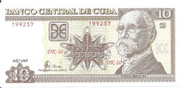 CUBA 10 PESO 2009 UNC P 117 K - Cuba