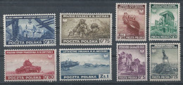 Poland Stamps MNH ZC 338 A-H: Editions Of The Government In Exile Destruction In WW II - Governo Di Londra (esilio)