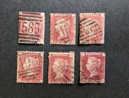 Grande Bretagne Oblitérés N YT 26 Pl 205,6,7,8,9,10 - Used Stamps