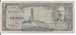 CUBA 1 PESO 1958 VG+ P 87 C - Kuba