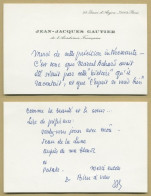 Jean-Jacques Gautier (1908-1986) - Académicien - Carte Autographe Signée - 1974 - Ecrivains