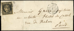 Let EMISSION DE 1849 - 3    20c. Noir Sur Jaune, Obl. GRILLE S. LSC Locale, Càd T1169 E/Levée De 8h 1/2 Du Soir, RR Ind. - 1849-1876: Klassieke Periode