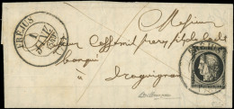 Let EMISSION DE 1849 - 3a   20c. Noir Sur Blanc, Lég. Effl., Obl. Càd T13 Répété à Côté FREJUS 1 JANV 1849 S. LAC, Grand - 1849-1876: Classic Period