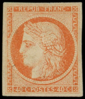 * EMISSION DE 1849 - 5    40c. Orange, Gomme Non Originale, Aspect TB - 1849-1850 Ceres