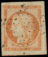 EMISSION DE 1849 - 5l   40c. Orange Pâle, Grandes Marges (4 Amorces De Voisins), Obl. ETOILE, Superbe. J - 1849-1850 Ceres