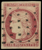 EMISSION DE 1849 - 6a    1f. Carmin Clair, Obl. GROS POINTS, TB - 1849-1850 Ceres