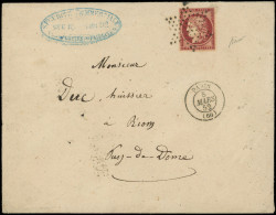 Let EMISSION DE 1849 - 6     1f. Carmin, Obl. ETOILE S. Env., Càd PARIS 8/3/52, Superbe - 1849-1876: Période Classique
