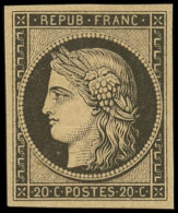 ** EMISSION DE 1849 - R3f  20c. Noir Sur Jaune, REIMPRESSION, TB - 1849-1850 Cérès