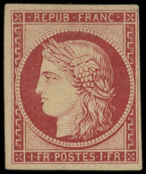 (*) EMISSION DE 1849 - R6f   1f. Carmin, REIMPRESSION, TB - 1849-1850 Cérès