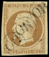 PRESIDENCE - 9    10c. Bistre-jaune, Obl. OR 3 Fois, RR Oblitération, TB. C - 1852 Luigi-Napoleone