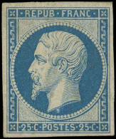 * PRESIDENCE - 10e  25c. Bleu Terne, Ch. Légère, TTB - 1852 Luigi-Napoleone