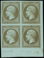 ** EMPIRE NON DENTELE - 11c   1c. MORDORE, BLOC De 4 Bdf, Fraîcheur Postale, TTB - 1853-1860 Napoleone III