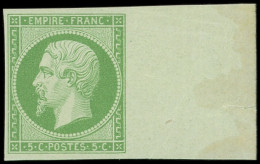 * EMPIRE NON DENTELE - 12    5c. Vert, Ch. Sur Le Bdf Et Infime Sur Le T., TB - 1853-1860 Napoléon III