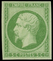 * EMPIRE NON DENTELE - 12b   5c. Vert Foncé, Ch. Très Légère, TB - 1853-1860 Napoleone III