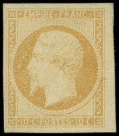 * EMPIRE NON DENTELE - 13Aa 10c. Jaune-citron, Petit Bdf, TB. C - 1853-1860 Napoleone III