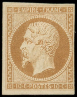 * EMPIRE NON DENTELE - 13B  10c. Brun Clair, T II, Au Filet à Droite, TB - 1853-1860 Napoleone III