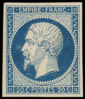 * EMPIRE NON DENTELE - 14Aa 20c. Bleu Foncé, T I, TB. C - 1853-1860 Napoleone III
