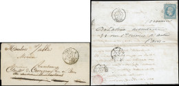 Let EMPIRE NON DENTELE - 14A  20c. Bleu, T I, Obl. PC 2268 S. LAC, Càd NEVERS 22/8/59 Pour Paris. Lettre Initialement No - 1849-1876: Periodo Classico