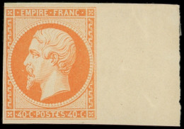 * EMPIRE NON DENTELE - 16   40c. Orange, Bdf, Fraîcheur Postale, TTB - 1853-1860 Napoleon III