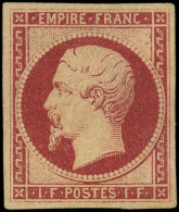 * EMPIRE NON DENTELE - 18    1f. Carmin, Frais Et TB. C Et Br - 1853-1860 Napoléon III.