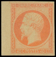 (*) EMPIRE NON DENTELE - AM16d  40c. Orange Vif, Tirage Des ARTS Et METIERS, Bdf, TTB - 1853-1860 Napoléon III.