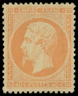 * EMPIRE DENTELE - 23a  40c. Orange Clair, Quasiment **, Bien Centré, TB. C - 1862 Napoléon III.