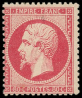 ** EMPIRE DENTELE - 24   80c. Rose, Centrage Courant, Petite Rousseur, Sinon TB. J - 1862 Napoléon III