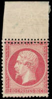 * EMPIRE DENTELE - 24   80c. Rose, Bdf, DOUBLE PIQUAGE En Haut, TB - 1862 Napoleon III