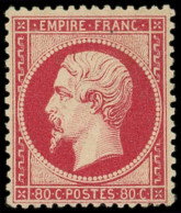 * EMPIRE DENTELE - 24a  80c. Rose Foncé, Grande Fraîcheur, TTB. C - 1862 Napoléon III