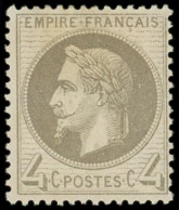 ** EMPIRE LAURE - 27Ba  4c. Gris Foncé, T II, TB - 1863-1870 Napoleon III With Laurels
