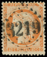 SIEGE DE PARIS - 38   40c. Orange, Variété Dans L'angle Supérieur Droit, Obl. GC 3219, TB - 1870 Belagerung Von Paris