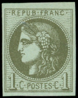 * EMISSION DE BORDEAUX - 39C   1c. Olive, R III, Inf. Ch. Quasi **, TB - 1870 Emission De Bordeaux