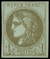 * EMISSION DE BORDEAUX - 39Cc  1c. Olive-bronze, R III, Jolie Nuance, TB. C - 1870 Ausgabe Bordeaux