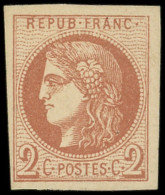 * EMISSION DE BORDEAUX - 40B   2c. Brun-rouge Nuance Claire, R II, TB - 1870 Bordeaux Printing