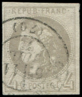 EMISSION DE BORDEAUX - 41B   4c. Gris, R II, Obl. Càd T17 11/7/71, TB/TTB. Br - 1870 Ausgabe Bordeaux